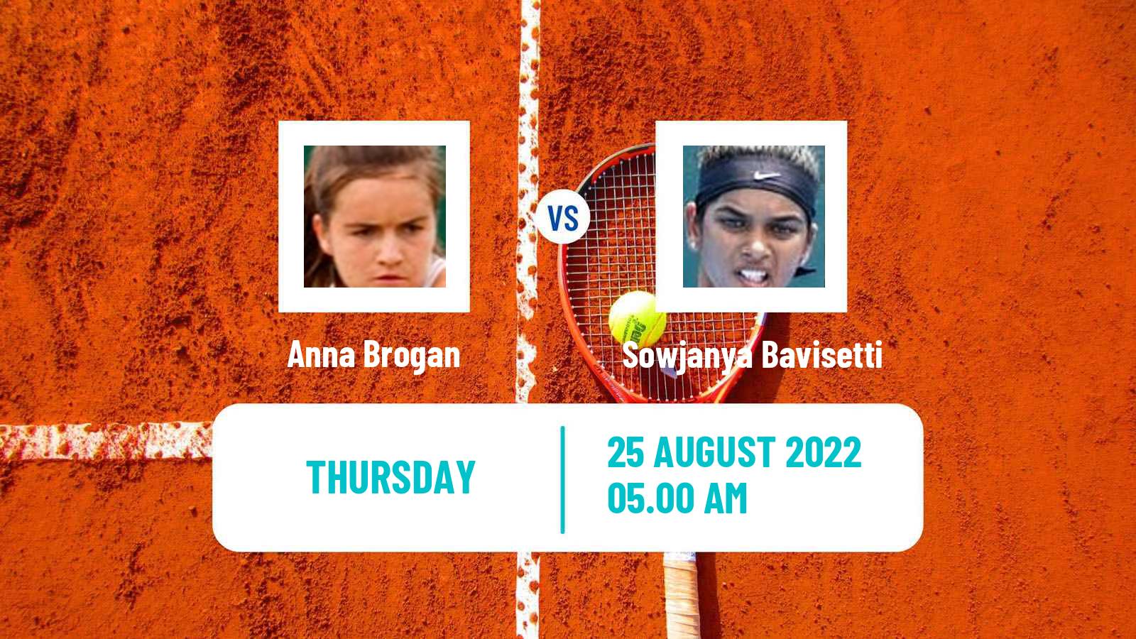 Tennis ITF Tournaments Anna Brogan - Sowjanya Bavisetti