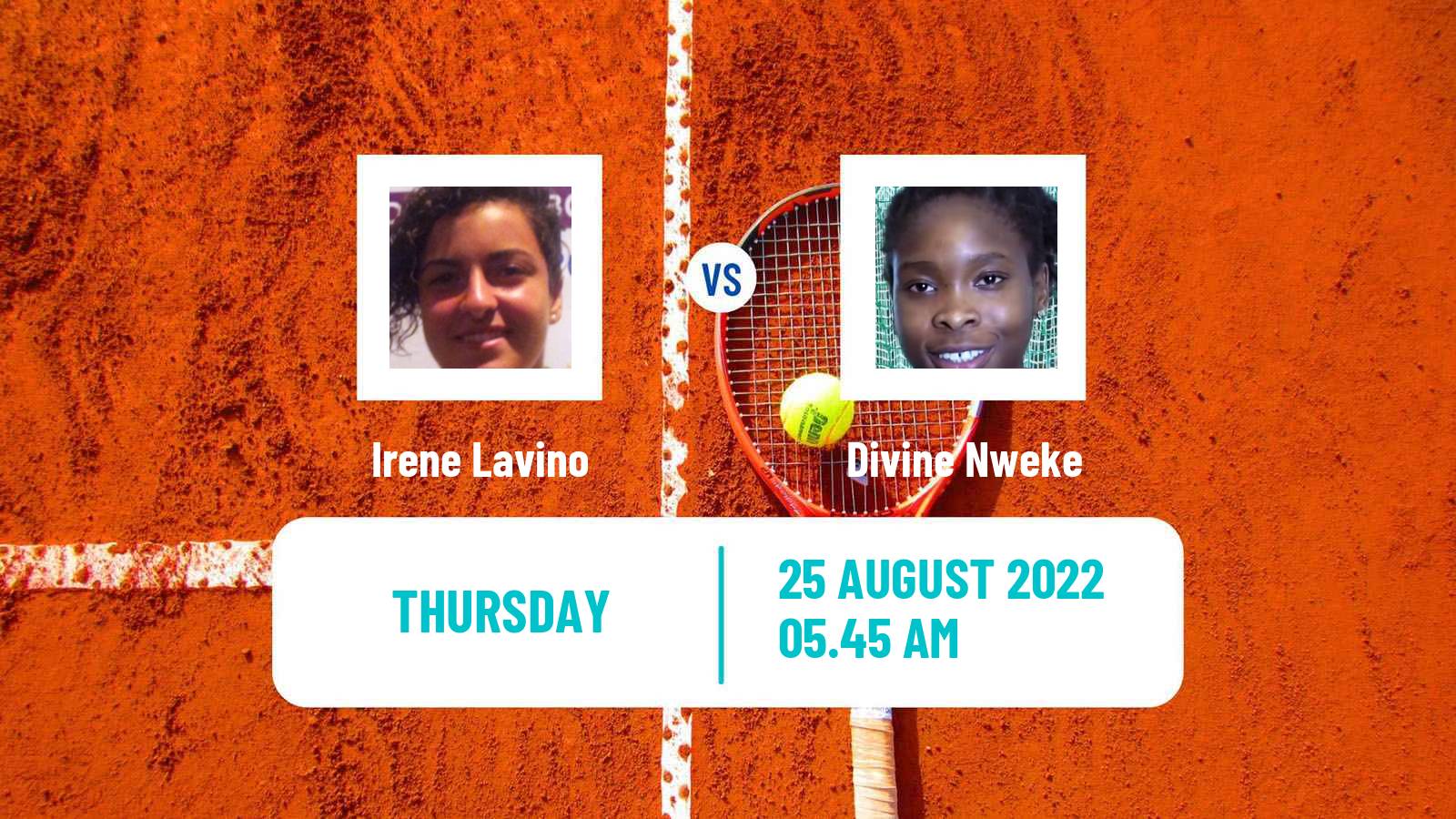 Tennis ITF Tournaments Irene Lavino - Divine Nweke