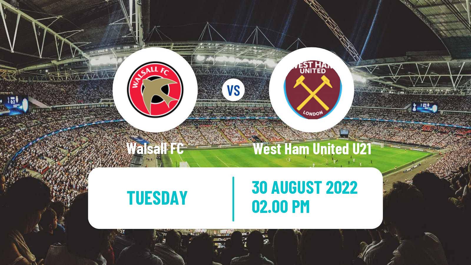 Soccer English EFL Trophy Walsall - West Ham United U21