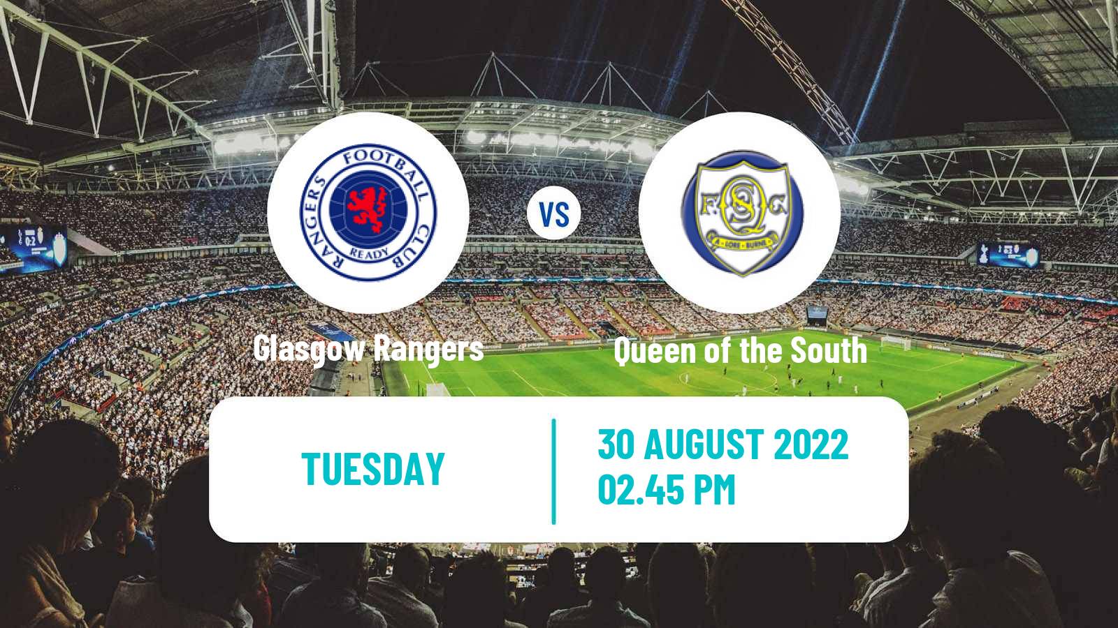 Soccer Scottish League Cup Glasgow Rangers - Queen of the South