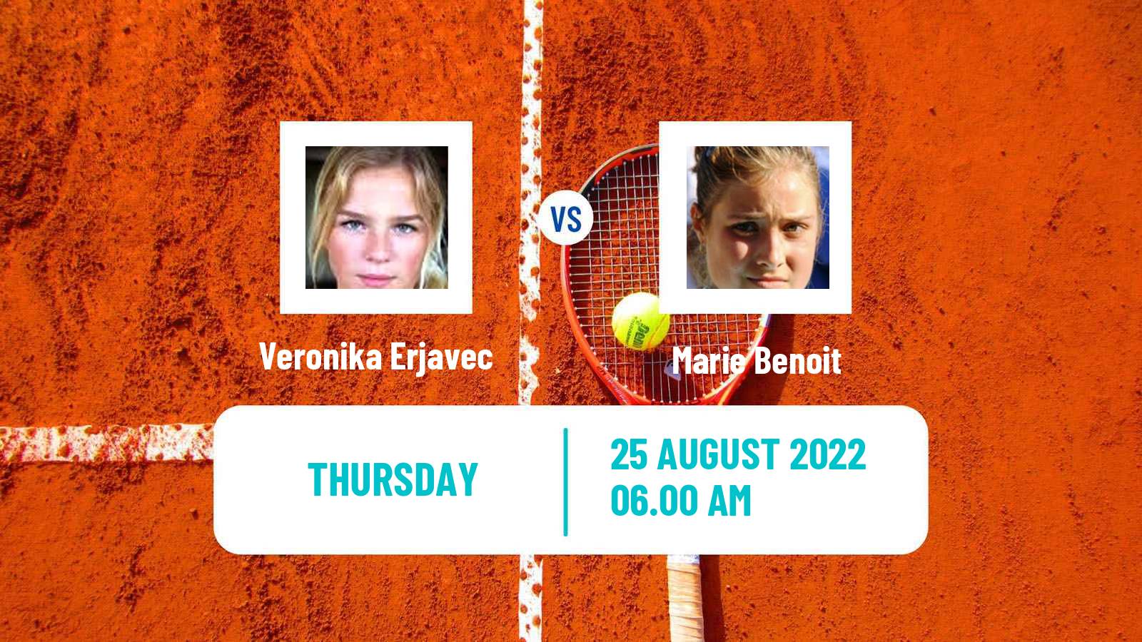 Tennis ITF Tournaments Veronika Erjavec - Marie Benoit