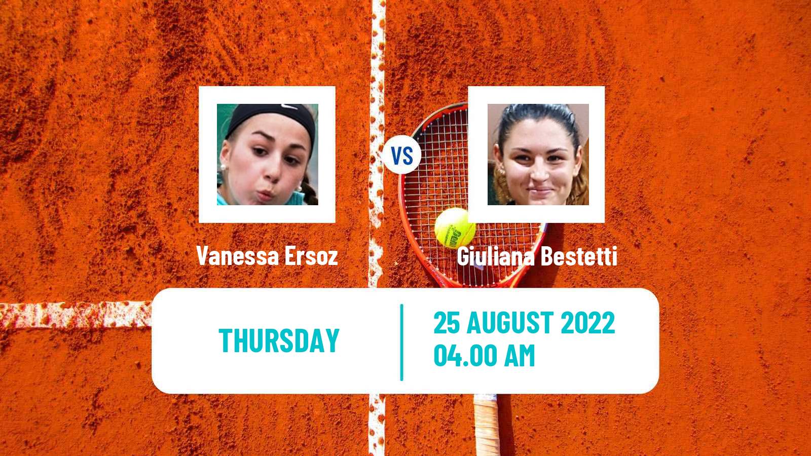Tennis ITF Tournaments Vanessa Ersoz - Giuliana Bestetti