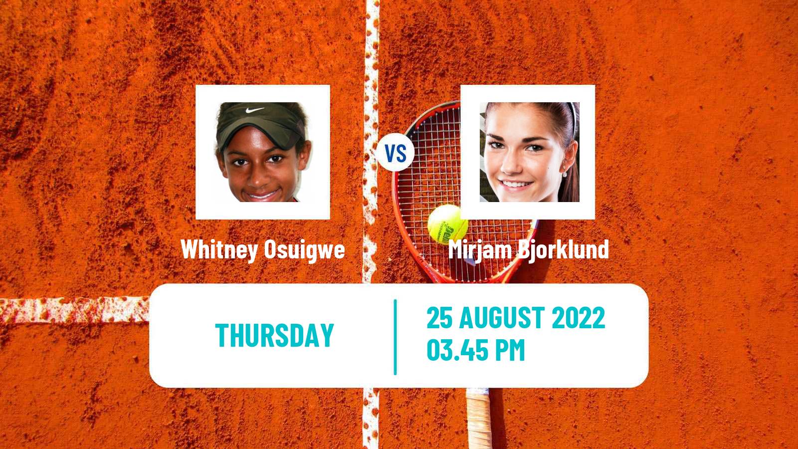 Tennis WTA US Open Whitney Osuigwe - Mirjam Bjorklund