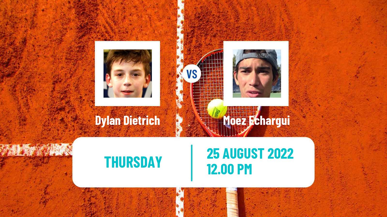 Tennis ITF Tournaments Dylan Dietrich - Moez Echargui