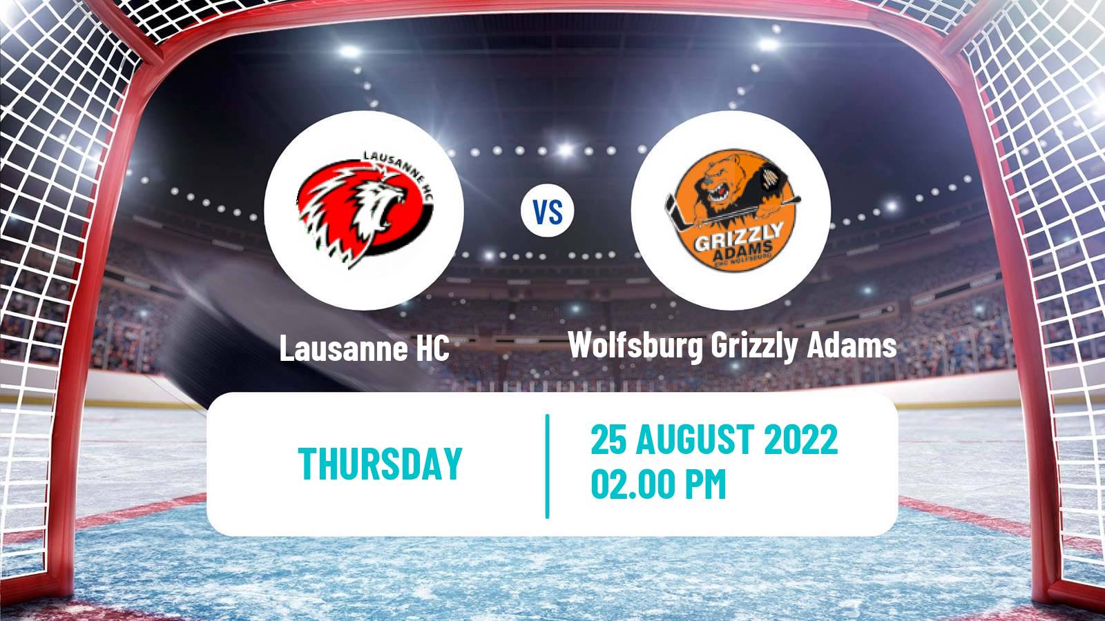 Hockey Club Friendly Ice Hockey Lausanne HC - Wolfsburg Grizzly Adams