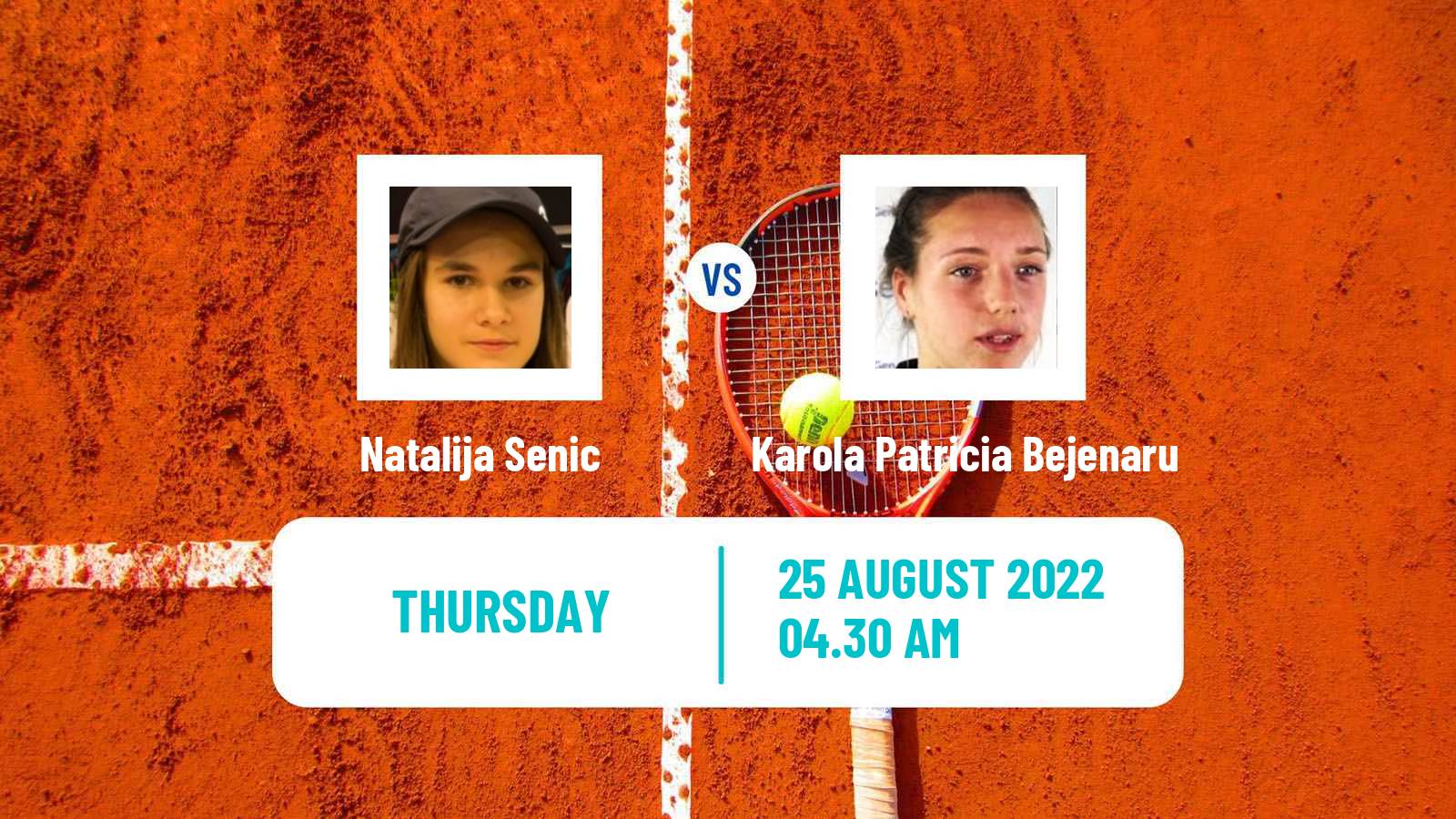 Tennis ITF Tournaments Natalija Senic - Karola Patricia Bejenaru