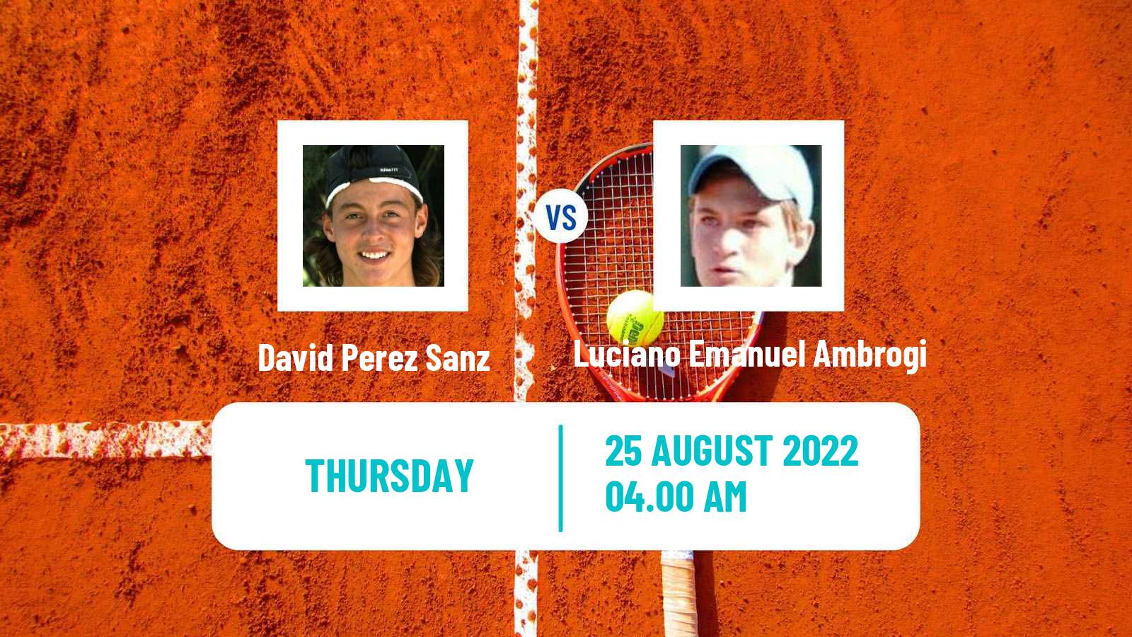 Tennis ITF Tournaments David Perez Sanz - Luciano Emanuel Ambrogi