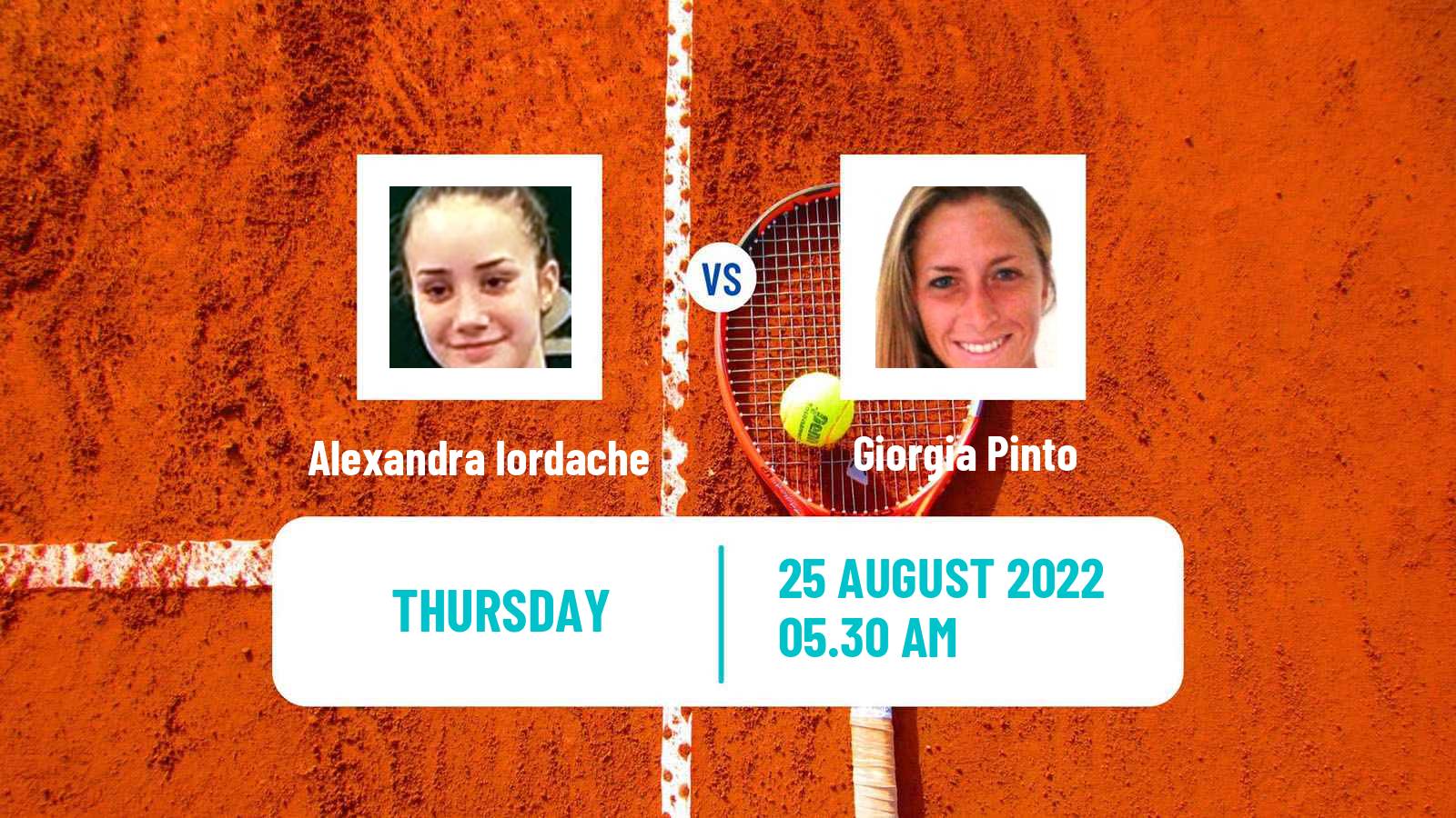 Tennis ITF Tournaments Alexandra Iordache - Giorgia Pinto