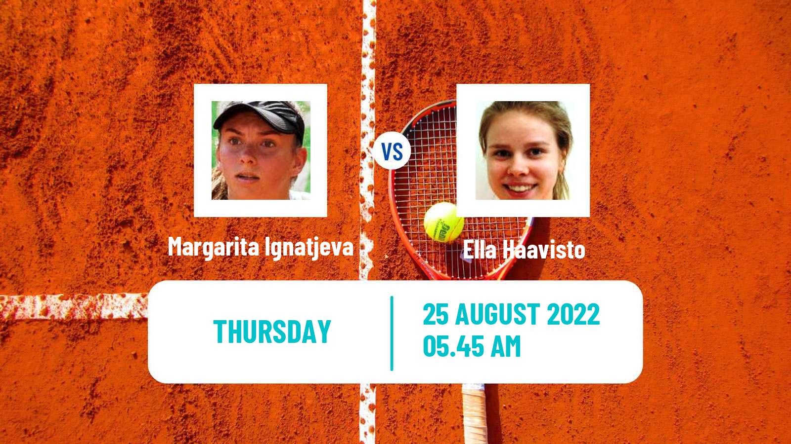 Tennis ITF Tournaments Margarita Ignatjeva - Ella Haavisto