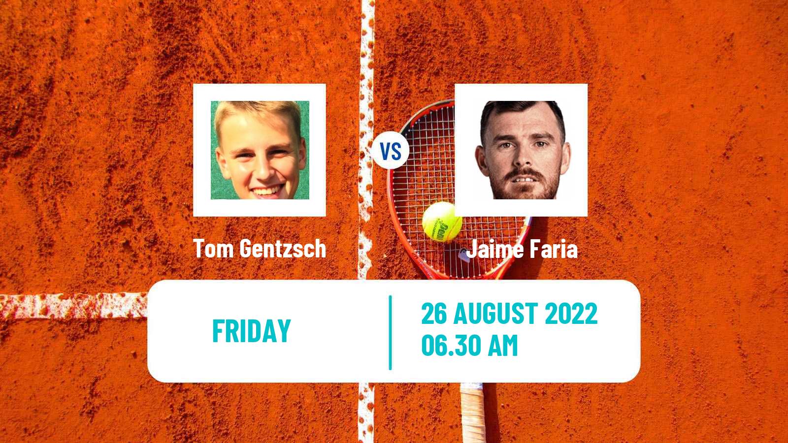 Tennis ITF Tournaments Tom Gentzsch - Jaime Faria