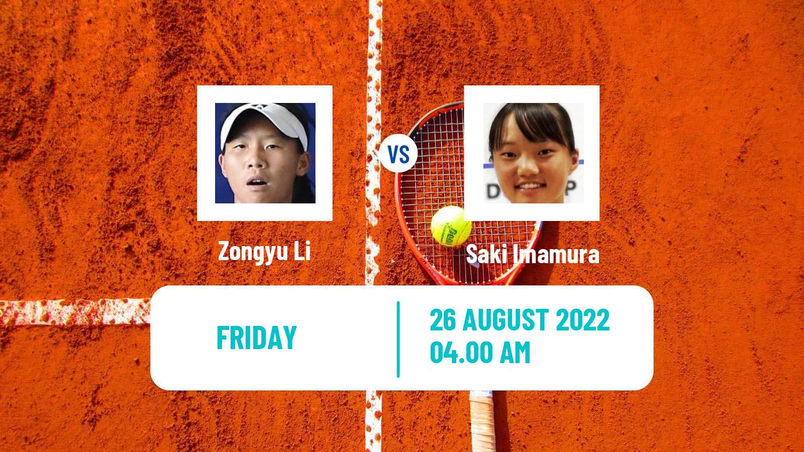 Tennis ITF Tournaments Zongyu Li - Saki Imamura