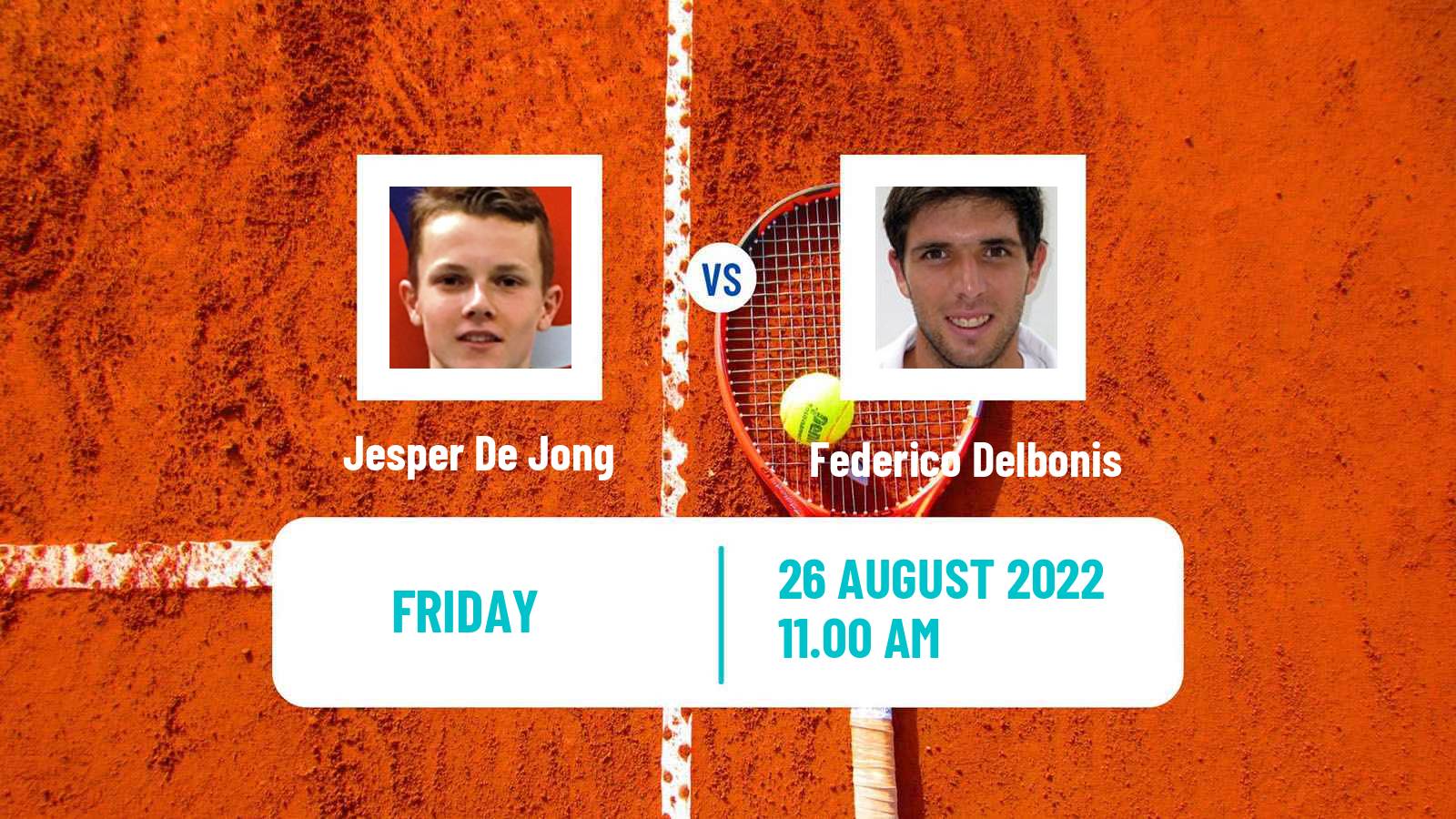 Tennis ATP US Open Jesper De Jong - Federico Delbonis