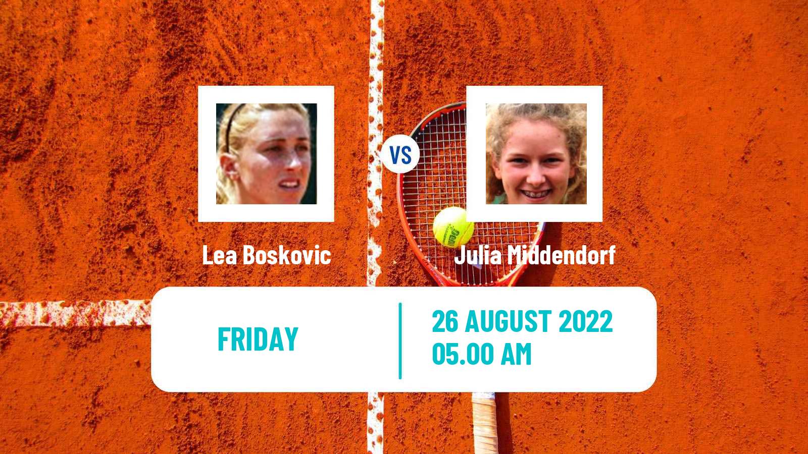 Tennis ITF Tournaments Lea Boskovic - Julia Middendorf