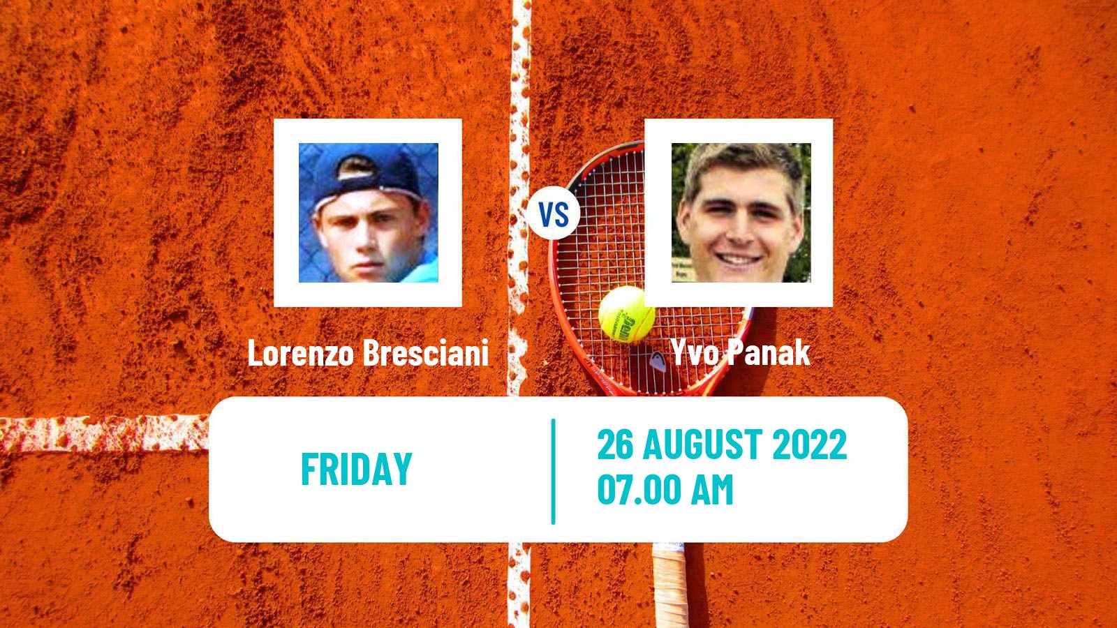 Tennis ITF Tournaments Lorenzo Bresciani - Yvo Panak