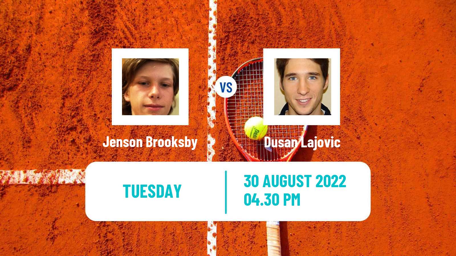 Tennis ATP US Open Jenson Brooksby - Dusan Lajovic