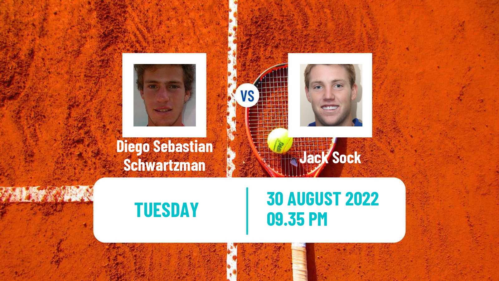 Tennis ATP US Open Diego Sebastian Schwartzman - Jack Sock