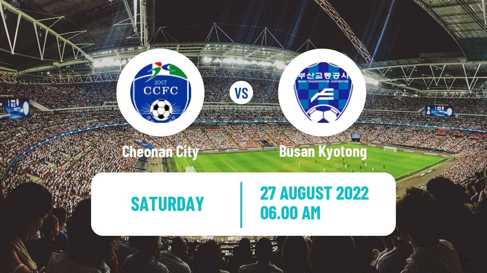 Soccer South Korean K3 League Cheonan City - Busan Kyotong