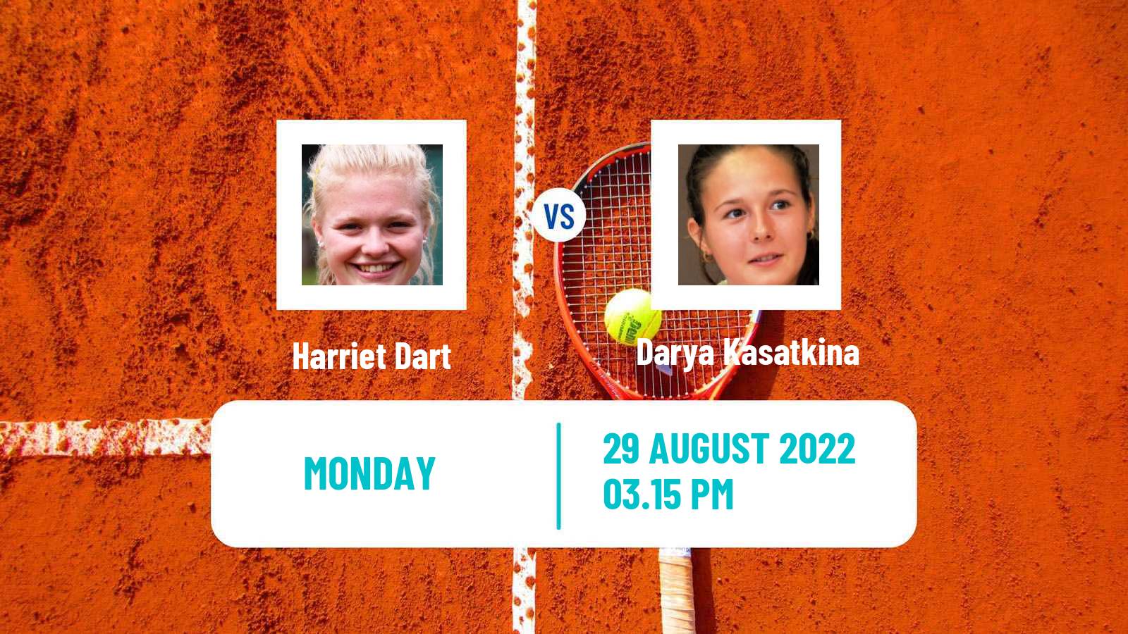 Tennis WTA US Open Harriet Dart - Darya Kasatkina