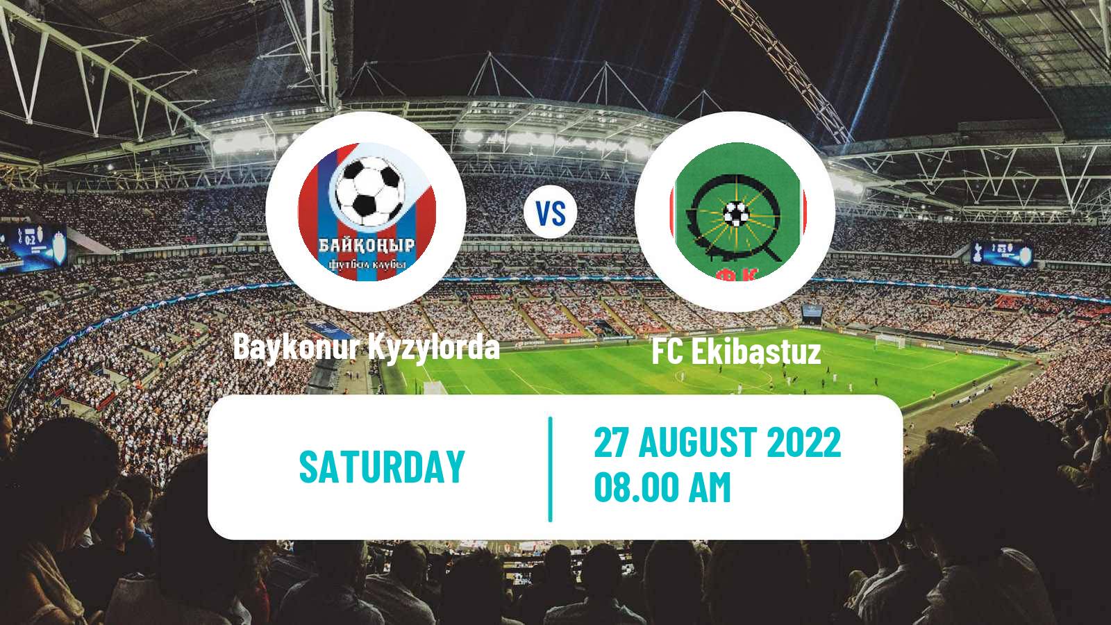 Soccer Kazakh First Division Baykonur Kyzylorda - Ekibastuz
