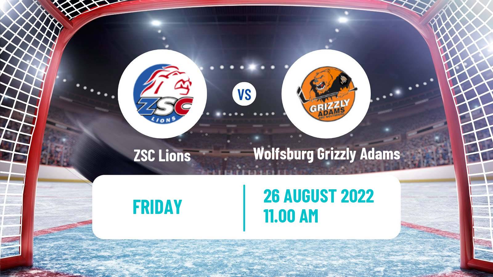 Hockey Club Friendly Ice Hockey ZSC Lions - Wolfsburg Grizzly Adams