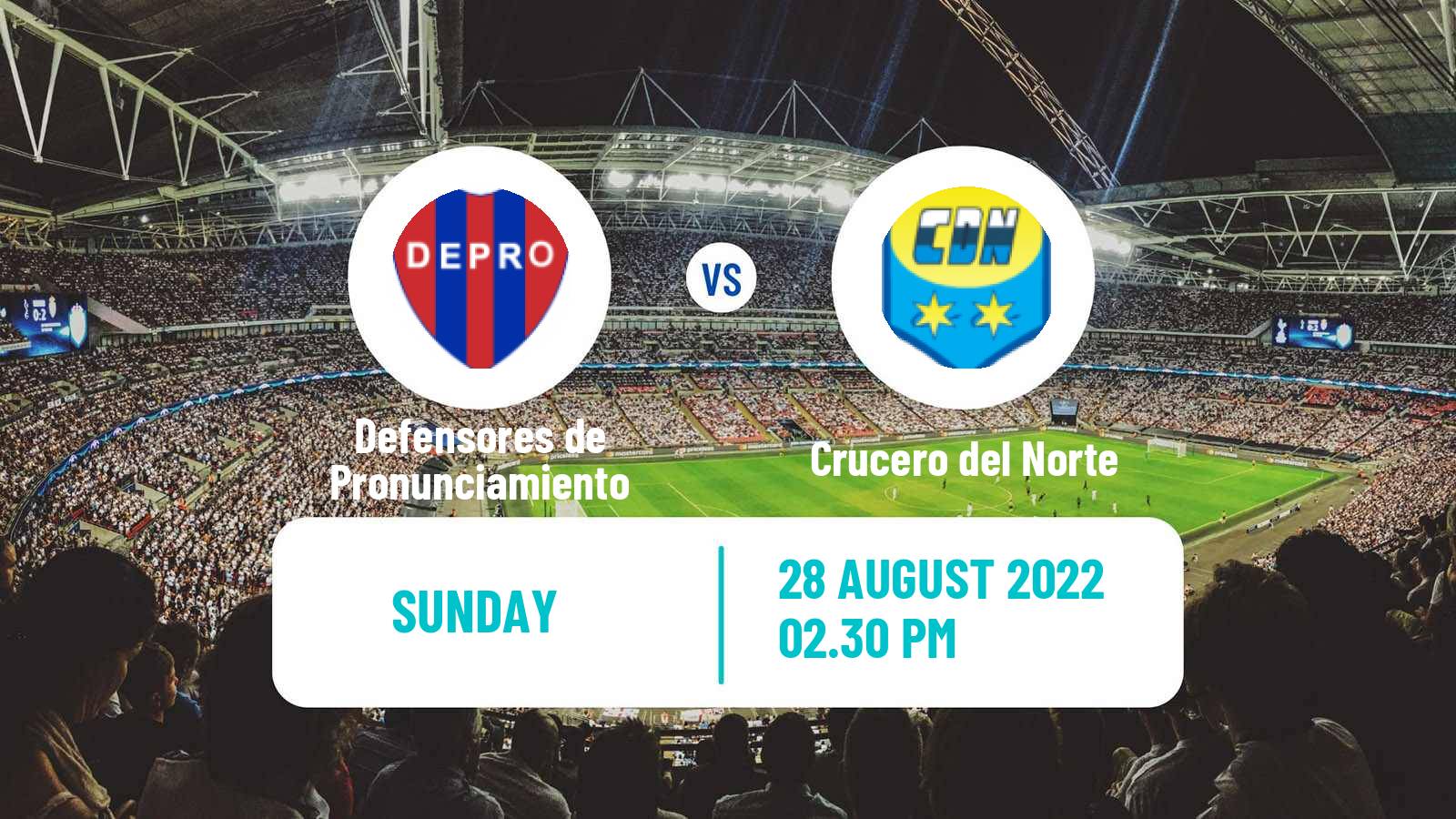 Soccer Argentinian Torneo Federal Defensores de Pronunciamiento - Crucero del Norte
