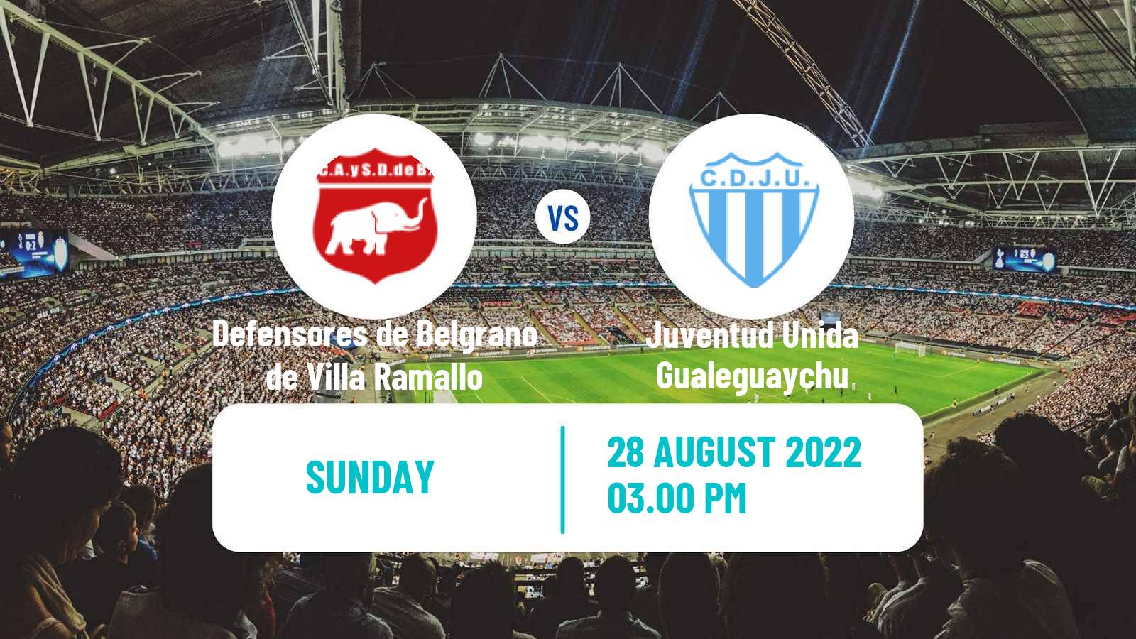 Soccer Argentinian Torneo Federal Defensores de Belgrano de Villa Ramallo - Juventud Unida Gualeguaychu