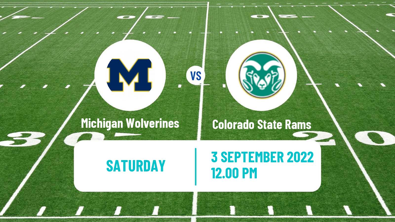 American football NCAA College Football Michigan Wolverines - Colorado State Rams