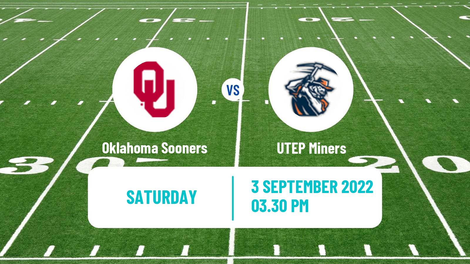 American football NCAA College Football Oklahoma Sooners - UTEP Miners