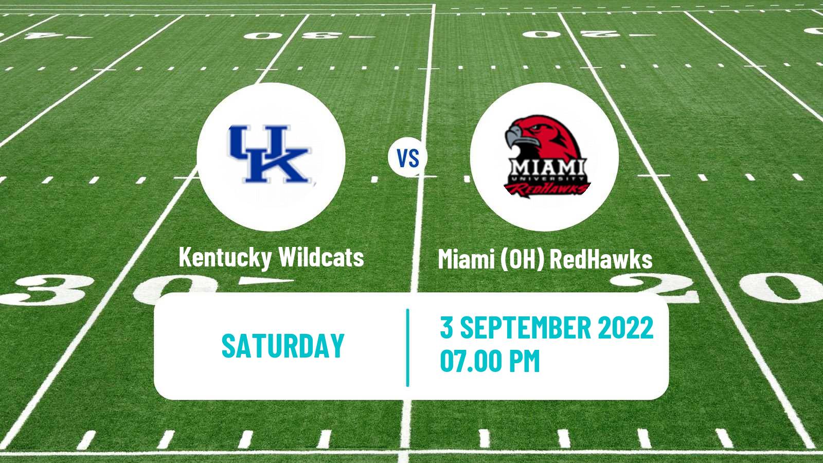 American football NCAA College Football Kentucky Wildcats - Miami OH RedHawks