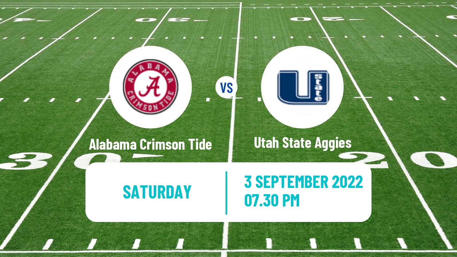 American football NCAA College Football Alabama Crimson Tide - Utah State Aggies