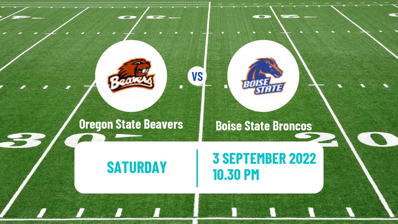 American football NCAA College Football Oregon State Beavers - Boise State Broncos