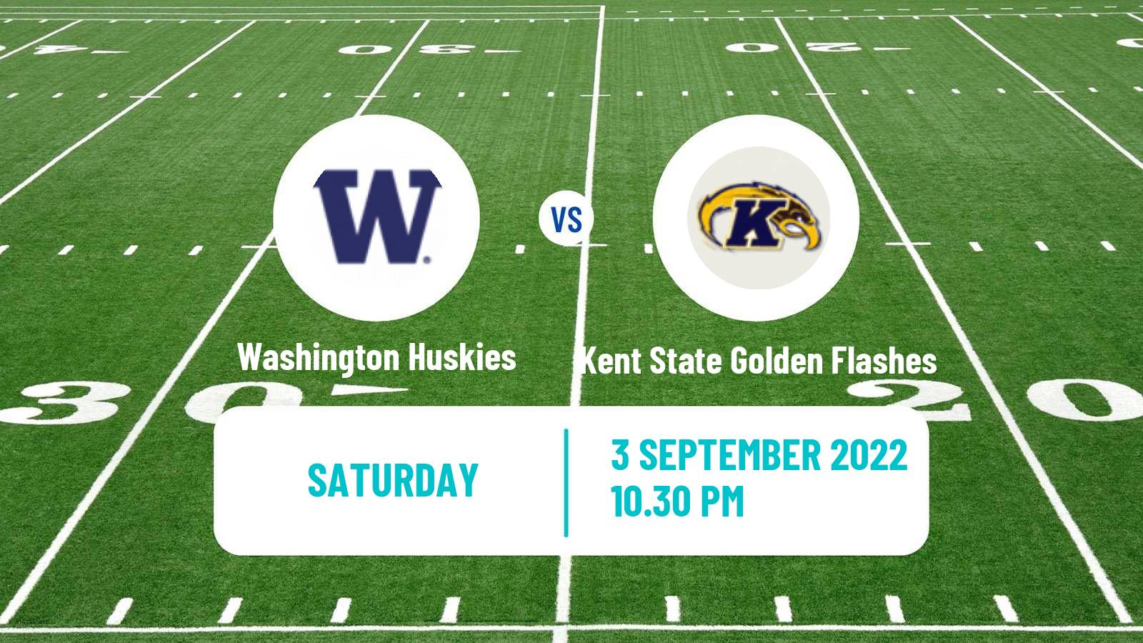 American football NCAA College Football Washington Huskies - Kent State Golden Flashes