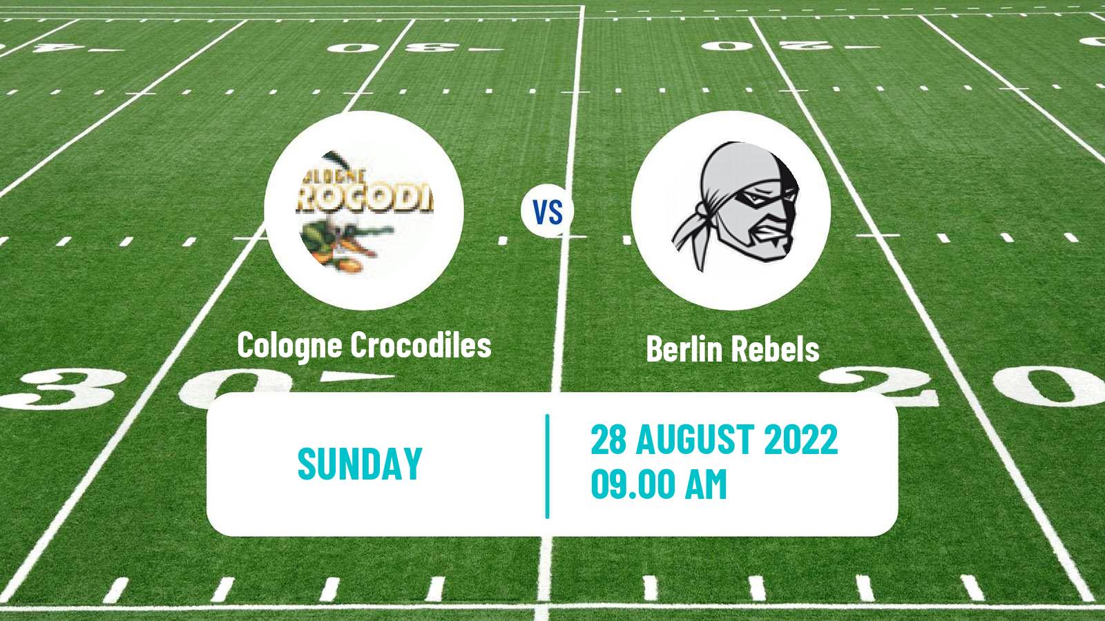 American football German GFL Cologne Crocodiles - Berlin Rebels