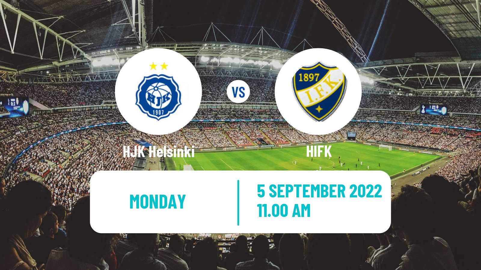 Soccer Finnish Veikkausliiga HJK - HIFK