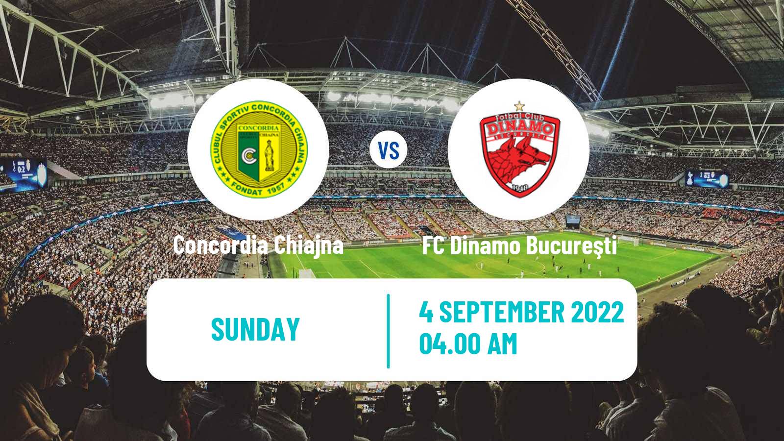 Soccer Romanian Division 2 Concordia Chiajna - FC Dinamo Bucureşti