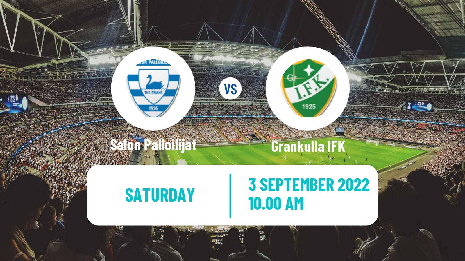 Soccer Finnish Kakkonen Group B Salon Palloilijat - Grankulla IFK