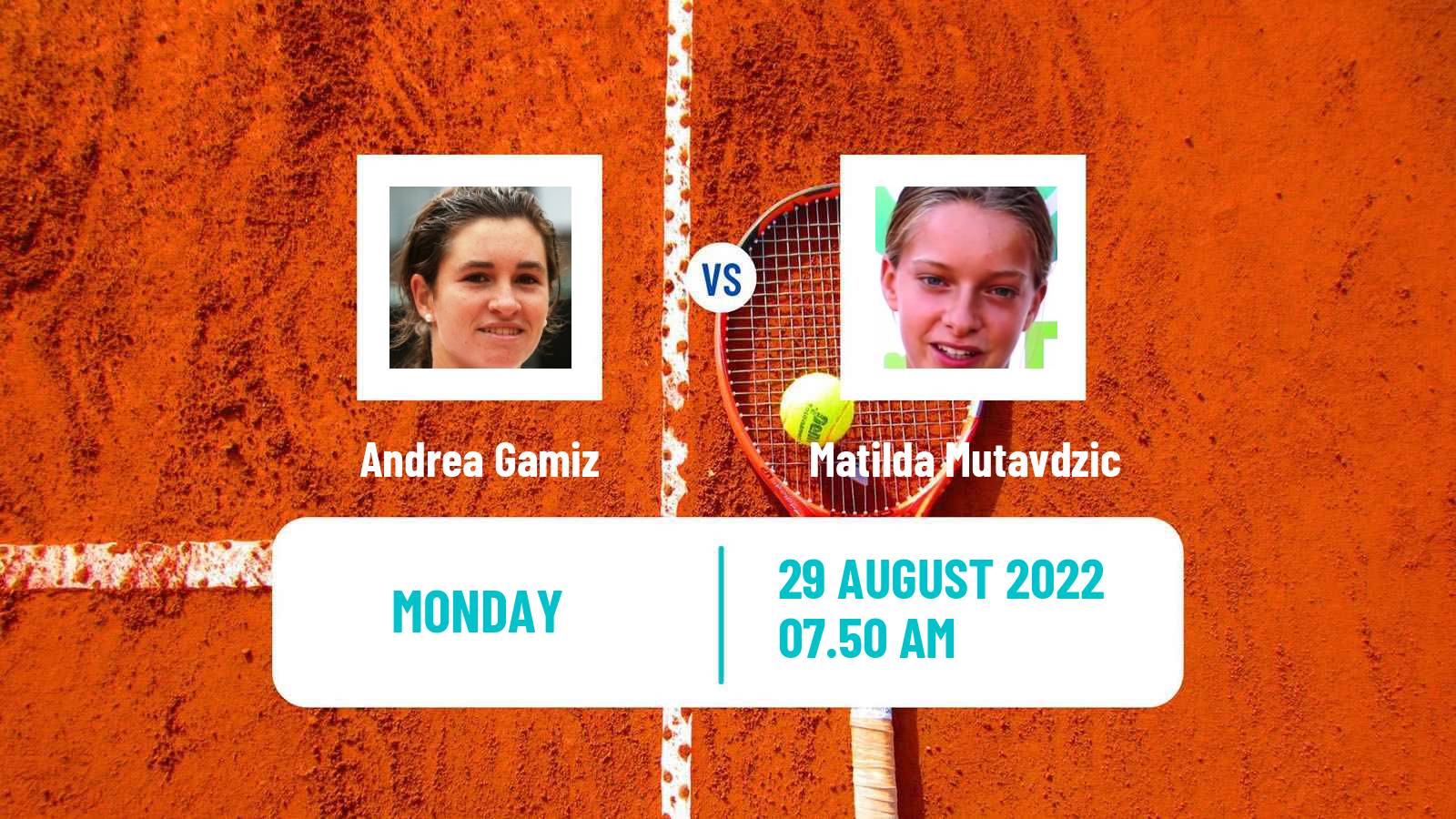 Tennis ITF Tournaments Andrea Gamiz - Matilda Mutavdzic