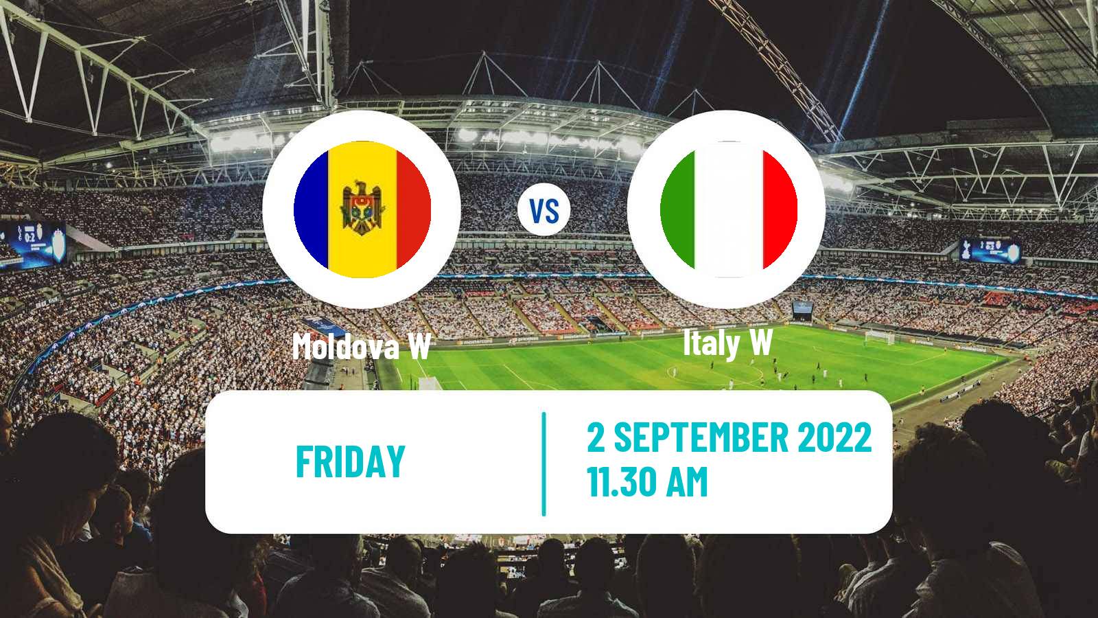 Soccer FIFA World Cup Women Moldova W - Italy W