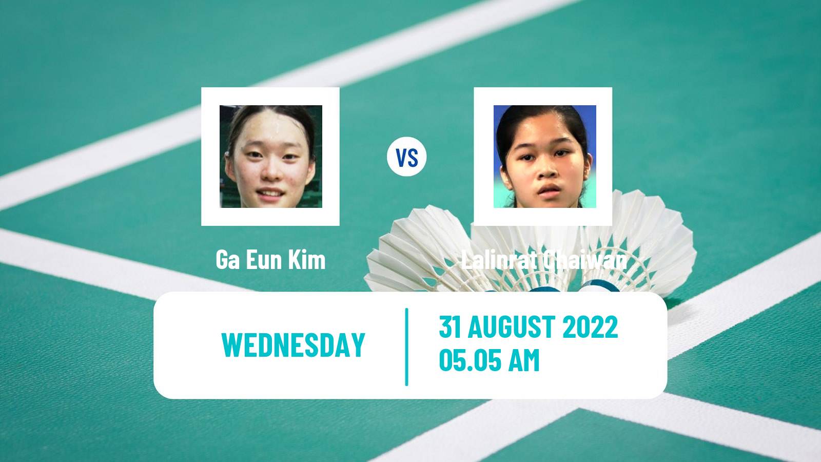 Badminton Badminton Ga Eun Kim - Lalinrat Chaiwan