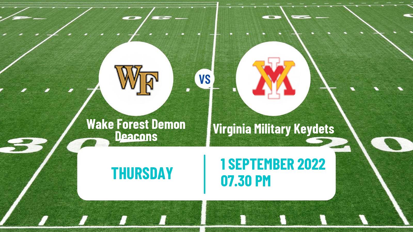 American football NCAA College Football Wake Forest Demon Deacons - Virginia Military Keydets