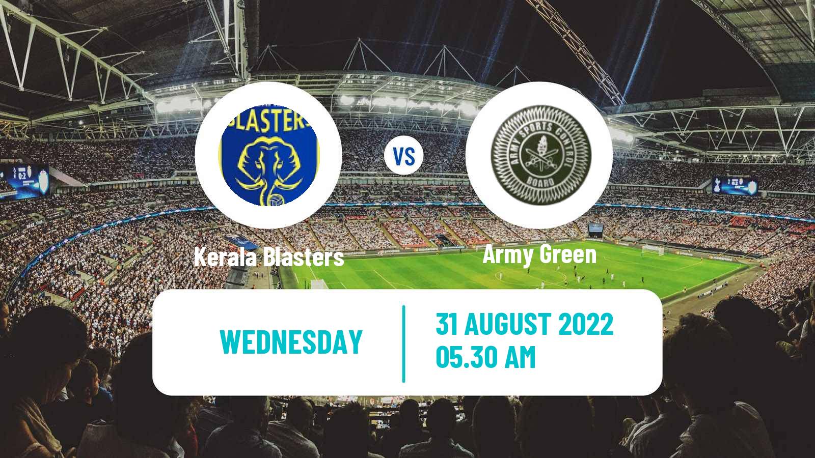 Soccer Indian Durand Cup Kerala Blasters - Army Green