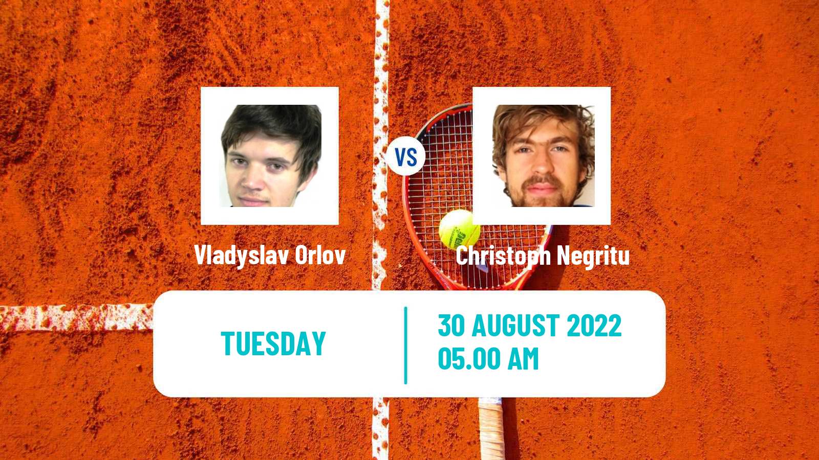 Tennis ITF Tournaments Vladyslav Orlov - Christoph Negritu