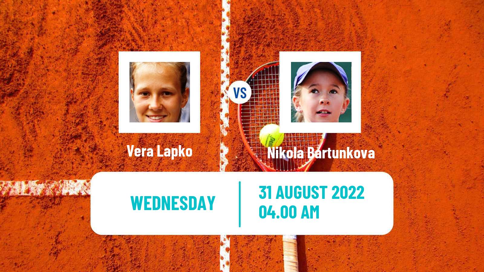 Tennis ITF Tournaments Vera Lapko - Nikola Bartunkova