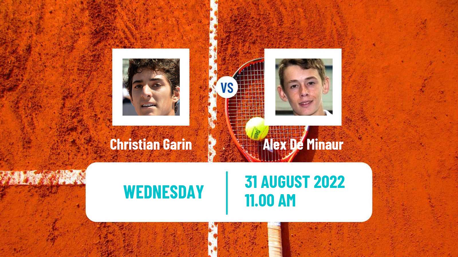 Tennis ATP US Open Christian Garin - Alex De Minaur