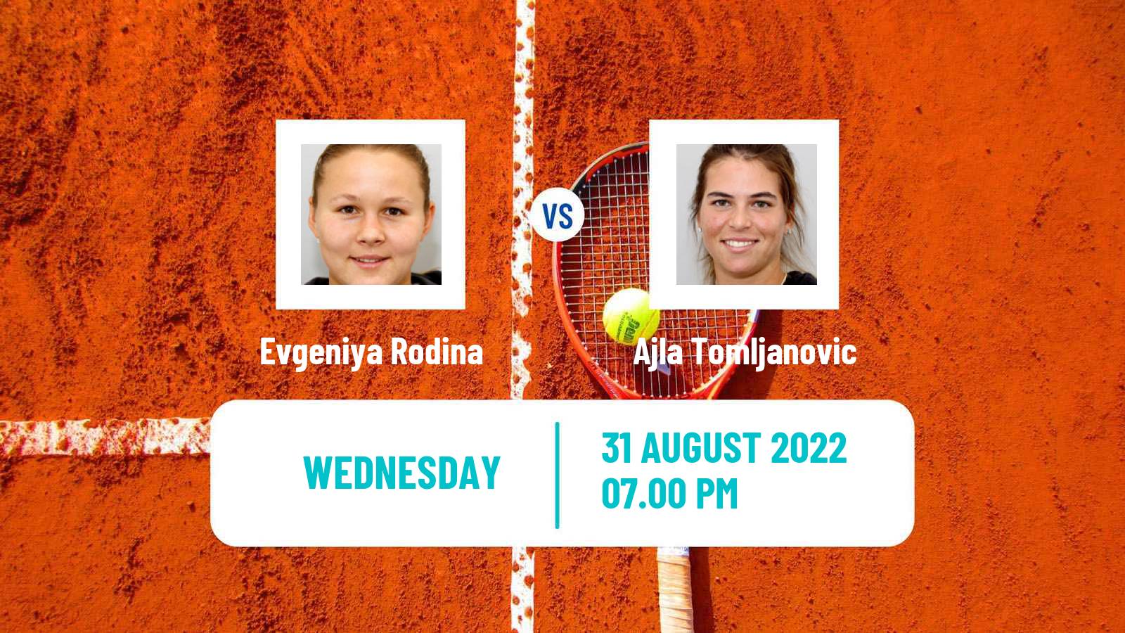 Tennis WTA US Open Evgeniya Rodina - Ajla Tomljanovic