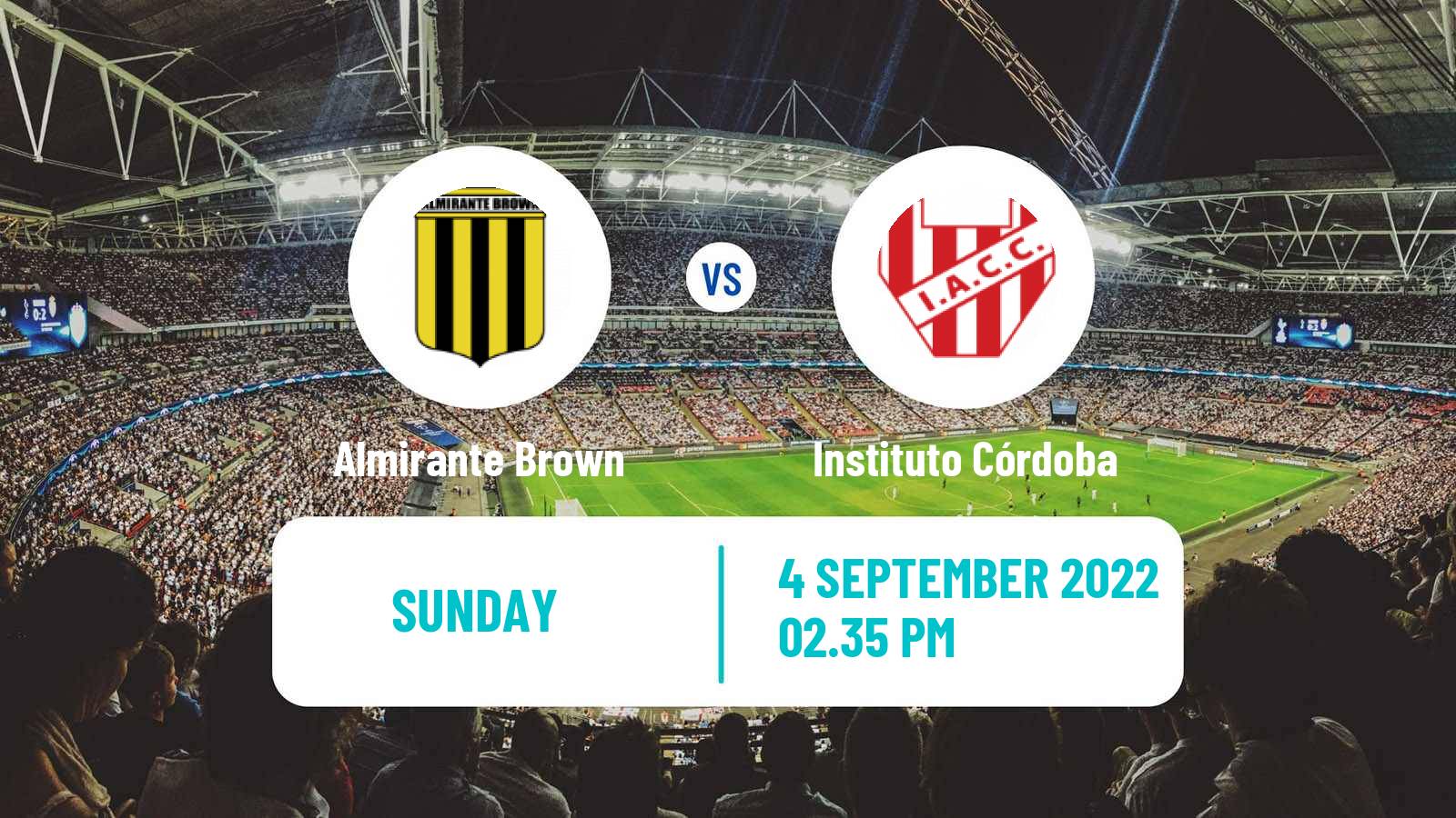 Soccer Argentinian Primera Nacional Almirante Brown - Instituto Córdoba