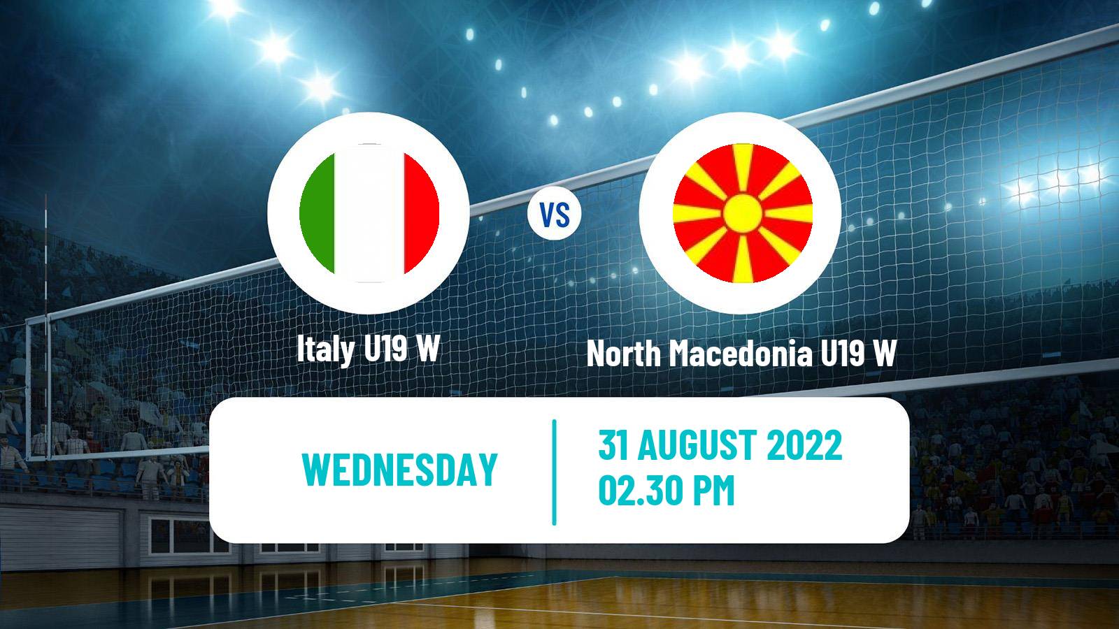 Volleyball European Championship U19 Volleyball Women Italy U19 W - North Macedonia U19 W