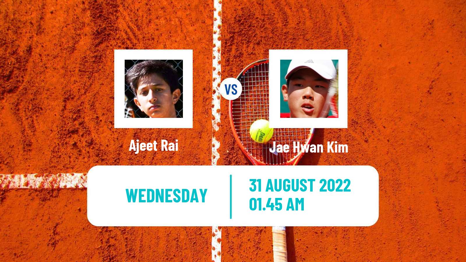 Tennis ITF Tournaments Ajeet Rai - Jae Hwan Kim