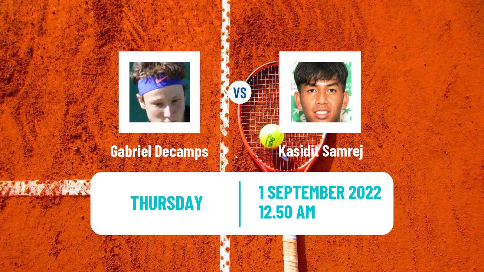 Tennis ATP Challenger Gabriel Decamps - Kasidit Samrej