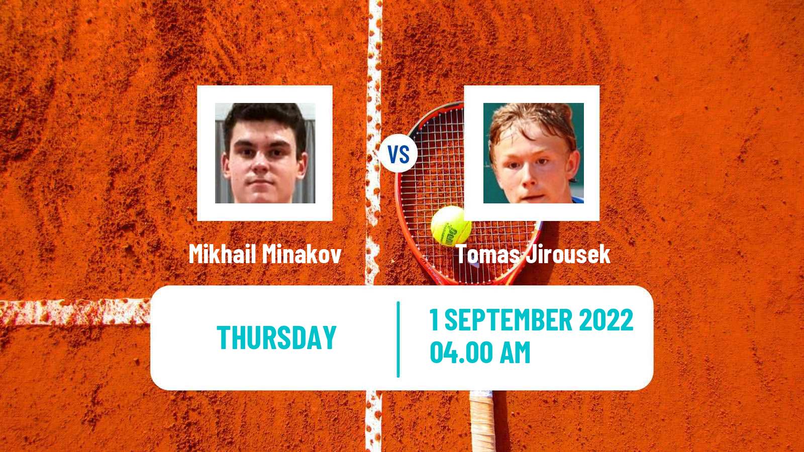 Tennis ITF Tournaments Mikhail Minakov - Tomas Jirousek